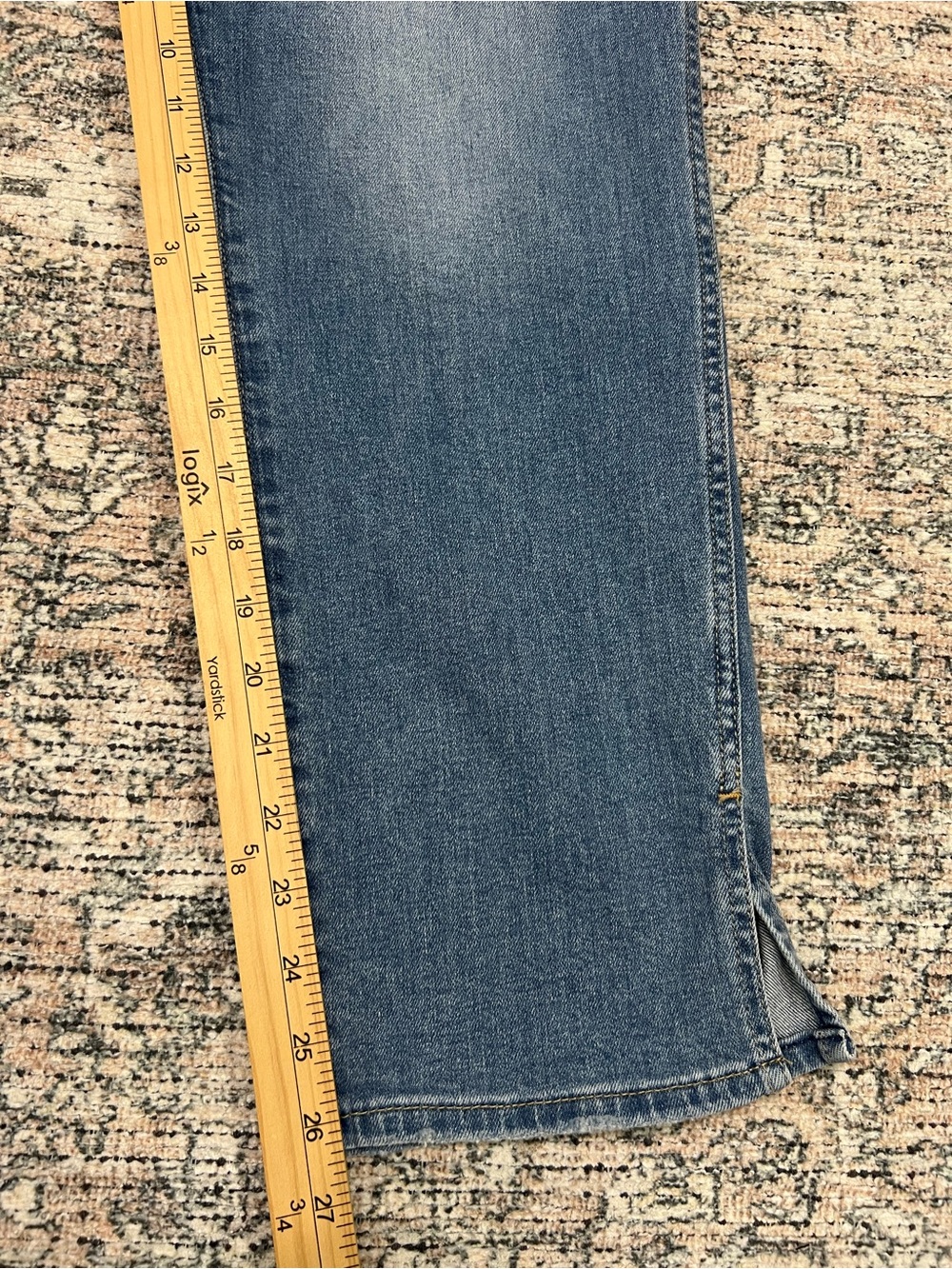 GAP Vintage Slim Jeans Women’s 18 Mid Rise Split Hem Ankle Light Wash Denim - Picture 9 of 14